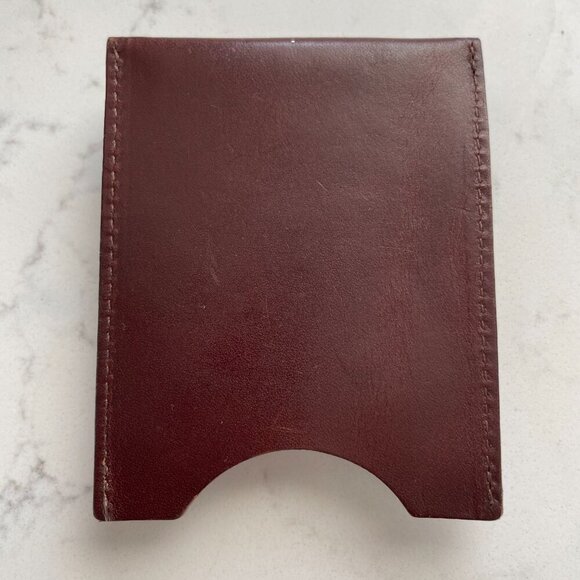 Brighton Salina Leather Business/Credit Card + Magnetic Money Clip Brown Silver - Picture 3 of 8